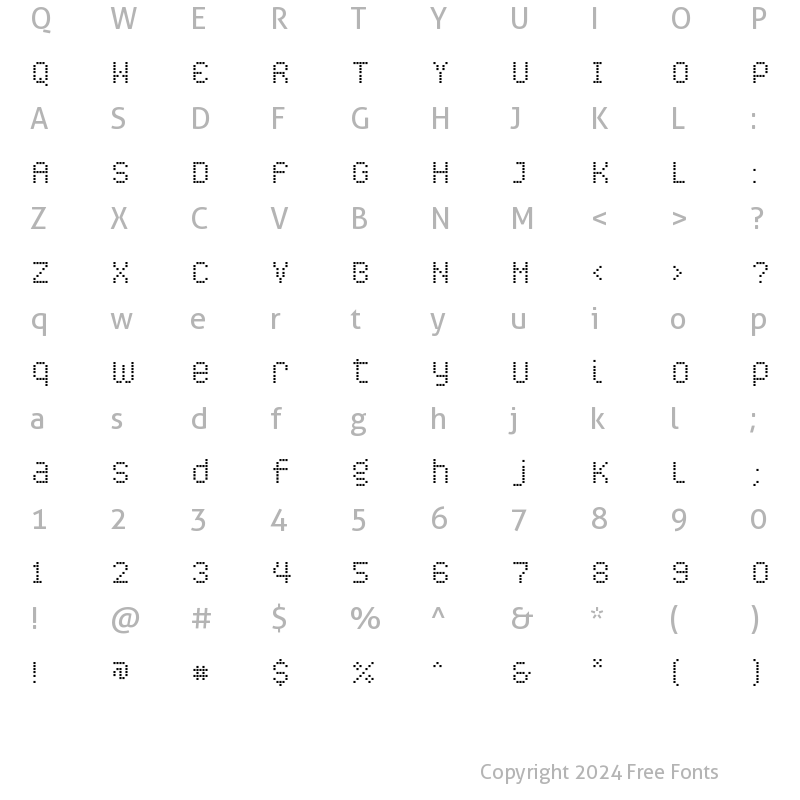 Character Map of CALIPER 111ML Regular