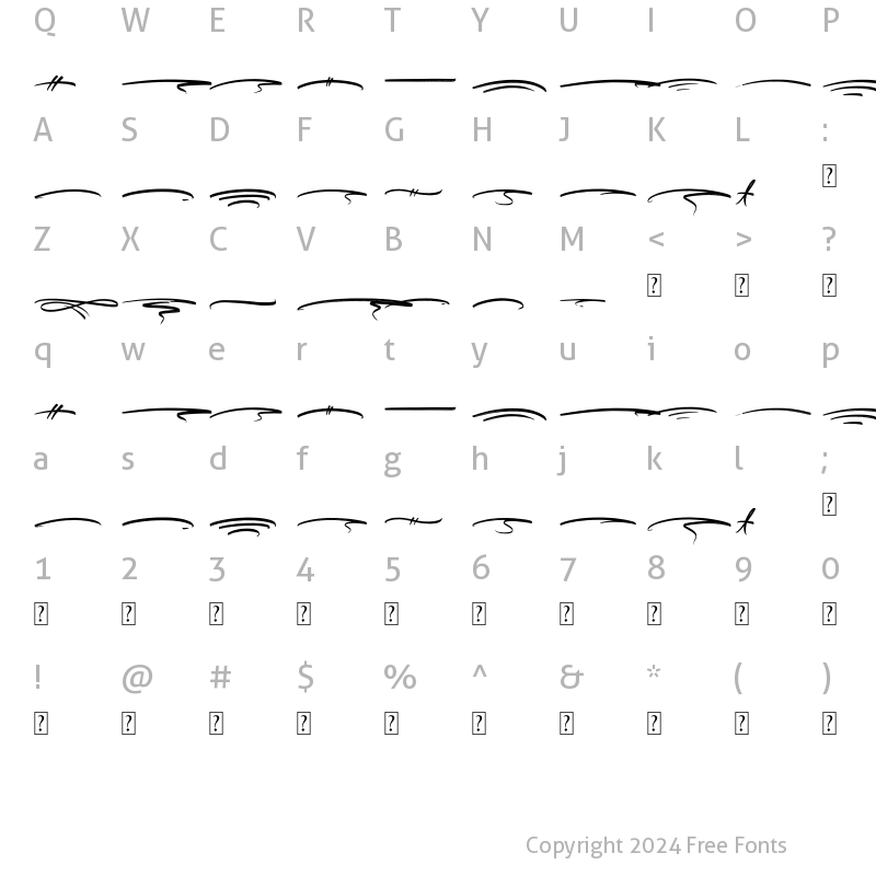 Character Map of Callistro Swash