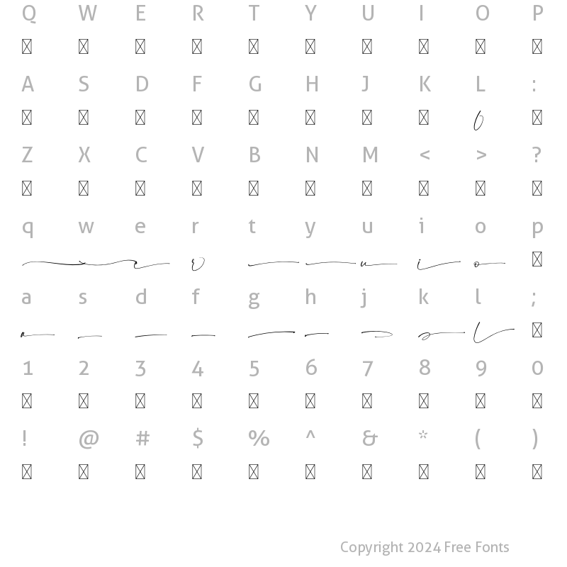 Character Map of Calloada Swashes