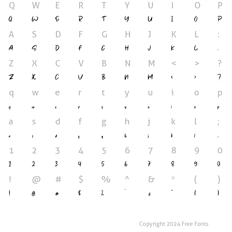 Character Map of Cambell Regular