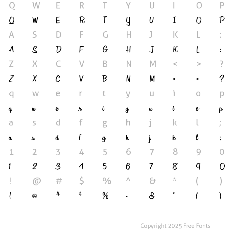 Character Map of Cameralight Regular