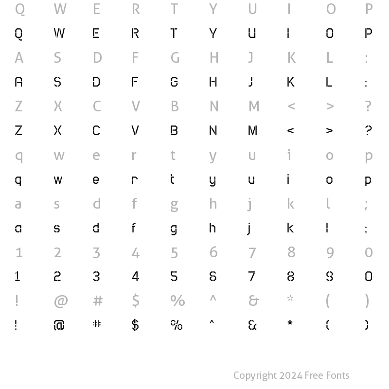 Character Map of Camo SansRegular Regular