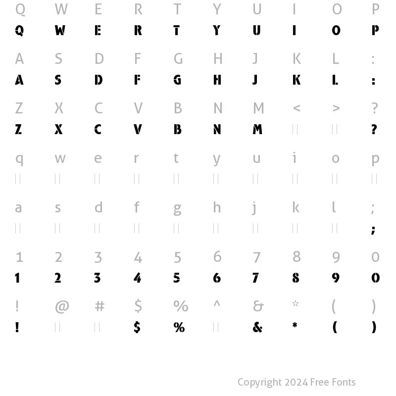 Character Map of Campaign LET Plain