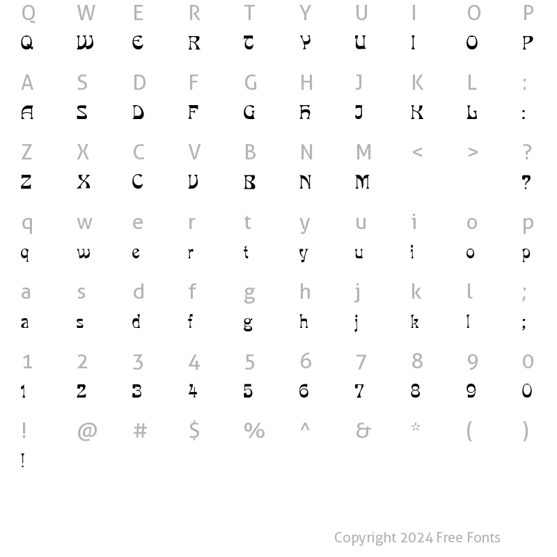 Character Map of Campbell Regular