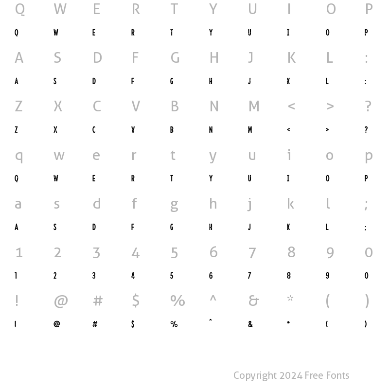 Character Map of Camper Print Sans 2 Regular