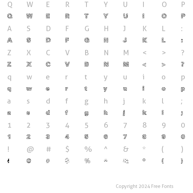 Character Map of Candy Cane Normal