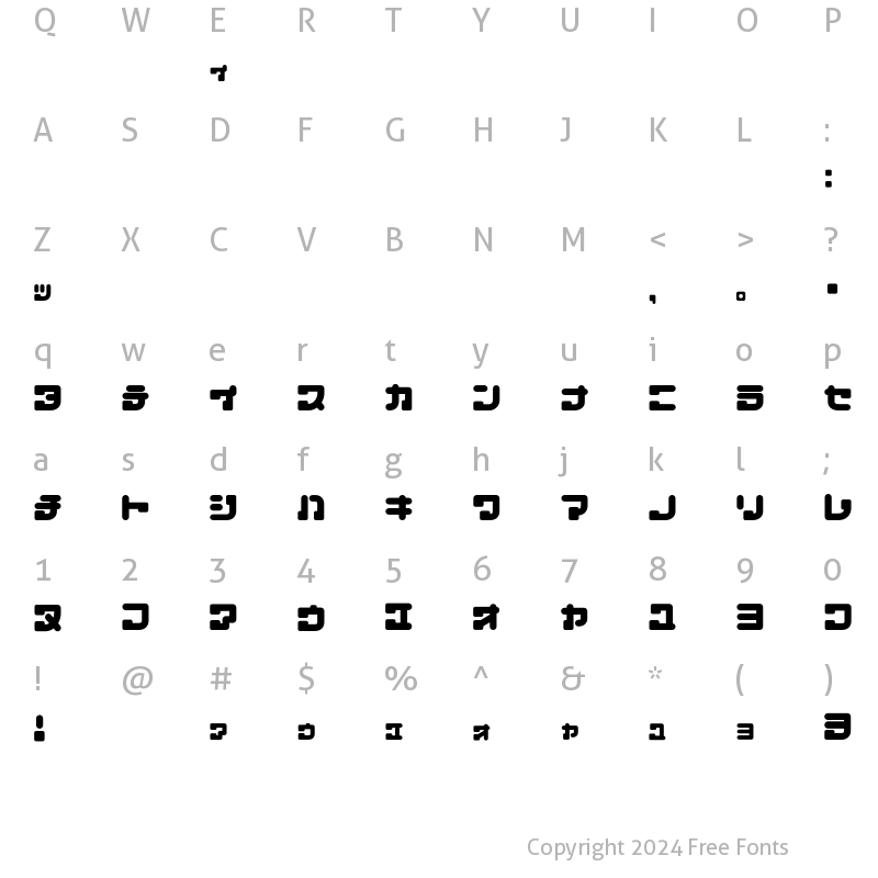 Character Map of CANDY KANA Regular