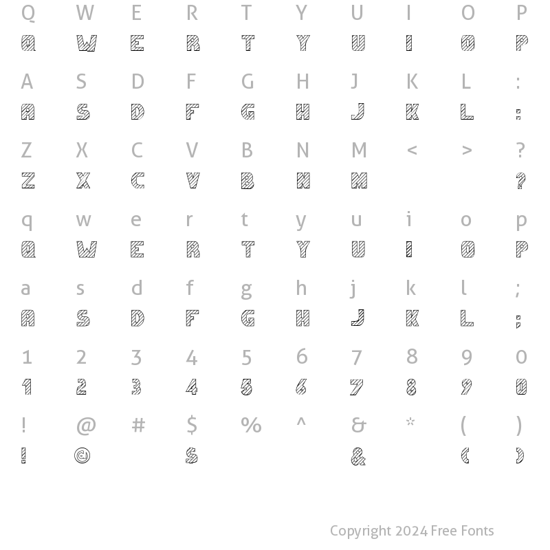 Character Map of Candystriper Regular