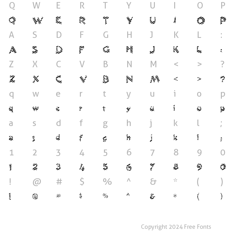 Character Map of Cane-Striped Normal