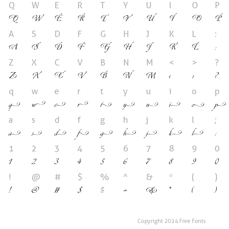 Character Map of Canette-AltOne Regular