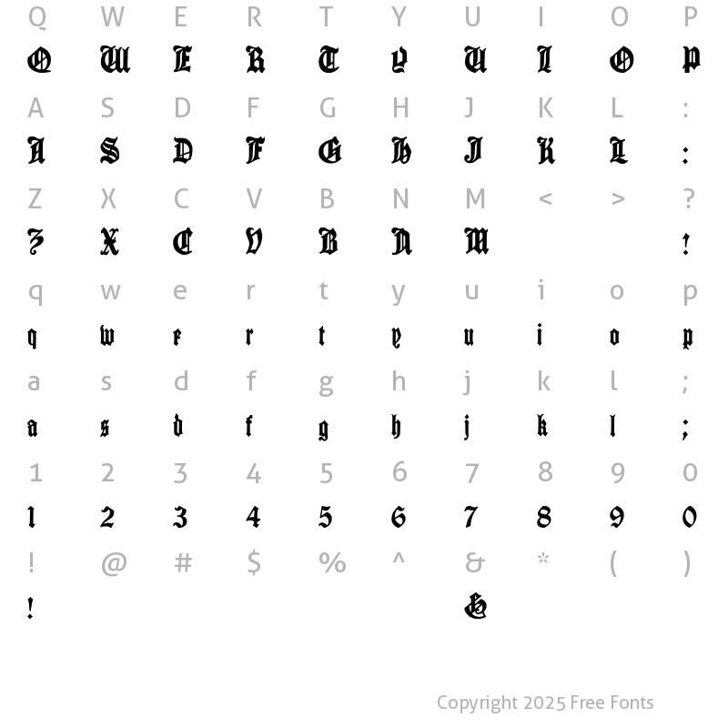 Character Map of Cantebriggia Regular