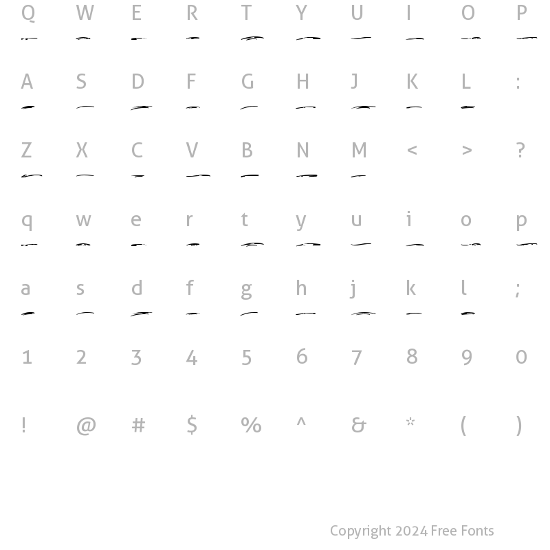 Character Map of Canthonys swash Regular