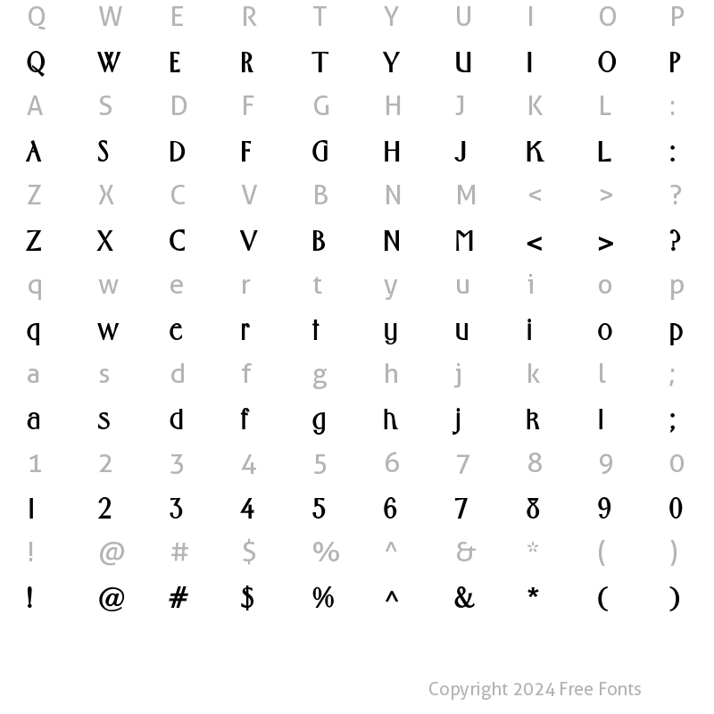 Character Map of CapatolaSSK Bold