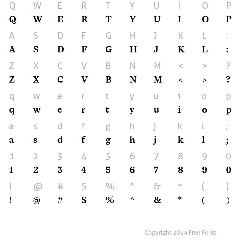 Character Map of Capraia SemiBold