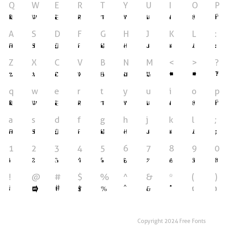 Character Map of Capricorn38 Medium