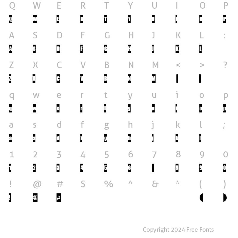 Character Map of Capsle Bold