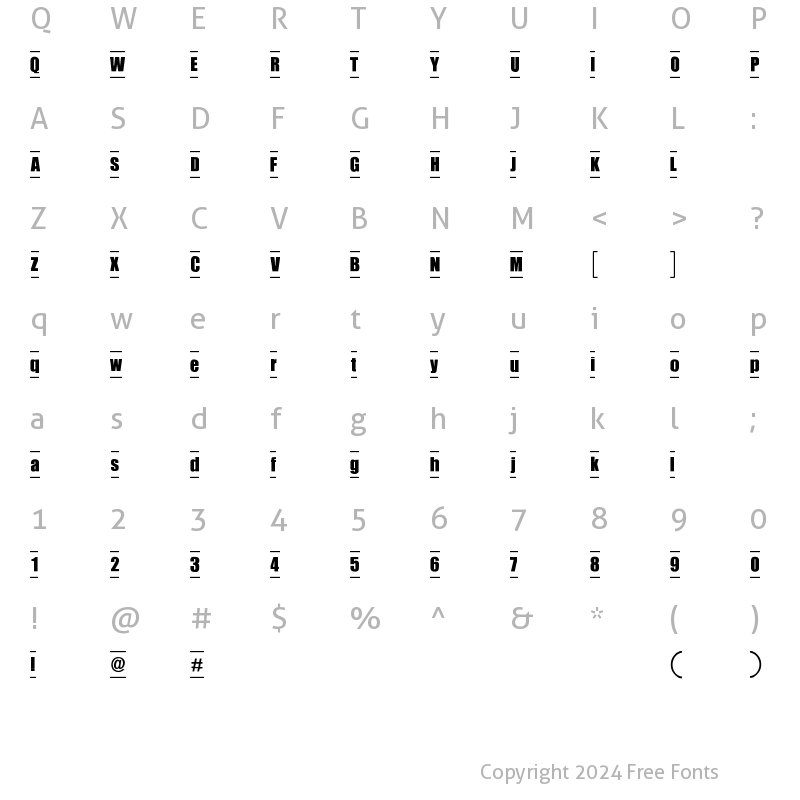 Character Map of Capsle Regular