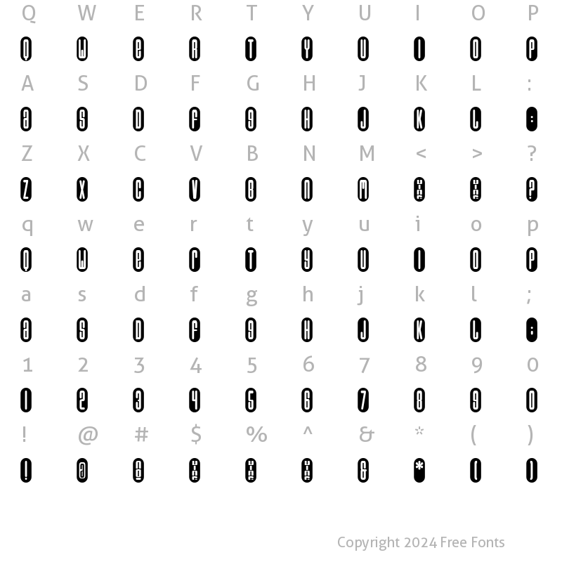 Character Map of Capsule Regular