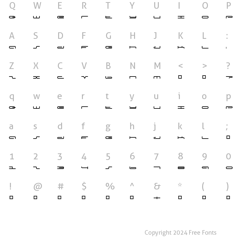 Character Map of Captain Podd Regular