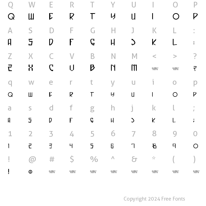 Character Map of Captain Spandex Regular