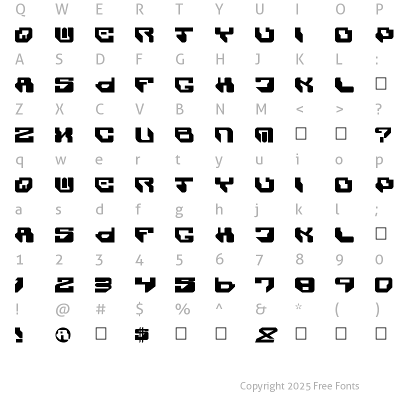 Character Map of CaptivSystMRemiX Normal