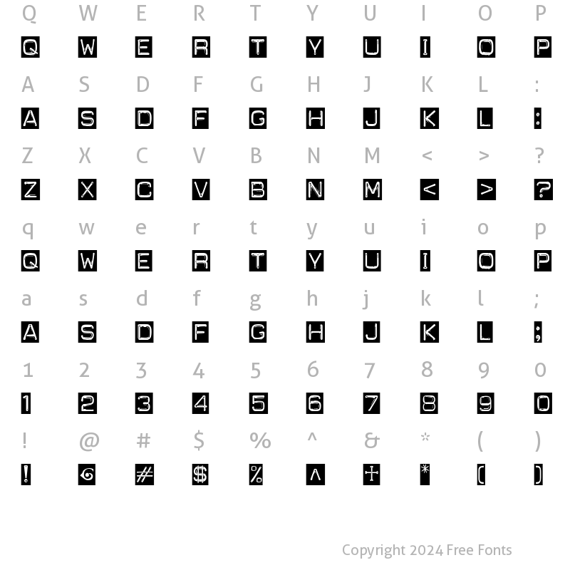 Character Map of Carbon-14 Labeler Regular