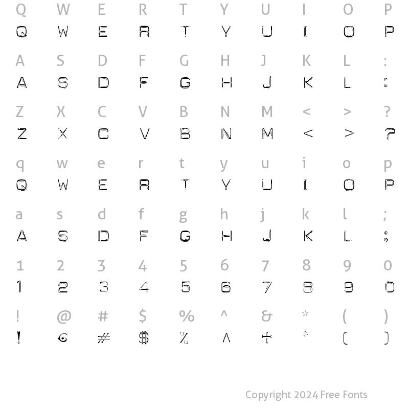 Character Map of Carbon-14 Neo Lite