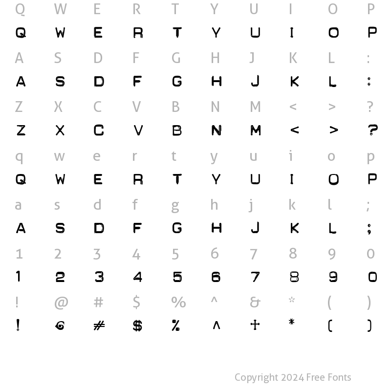 Character Map of Carbon-14 Stout Regular