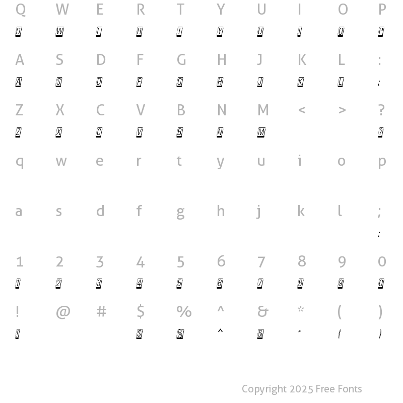 Character Map of CardCamio MN Regular