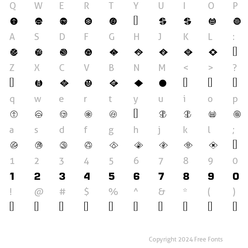 Character Map of CarePack Regular