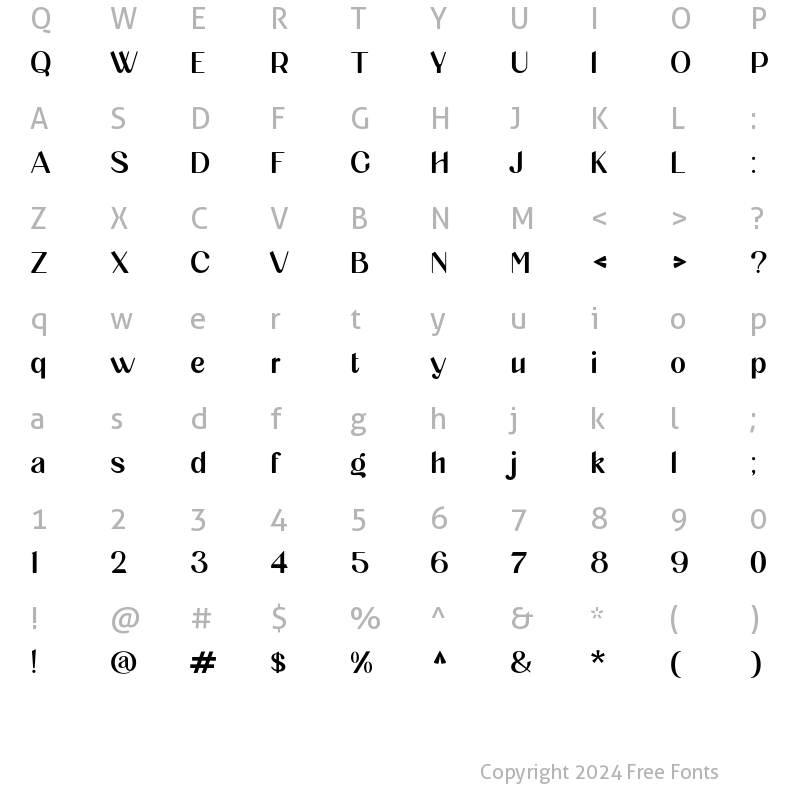 Character Map of Cargiona Medium