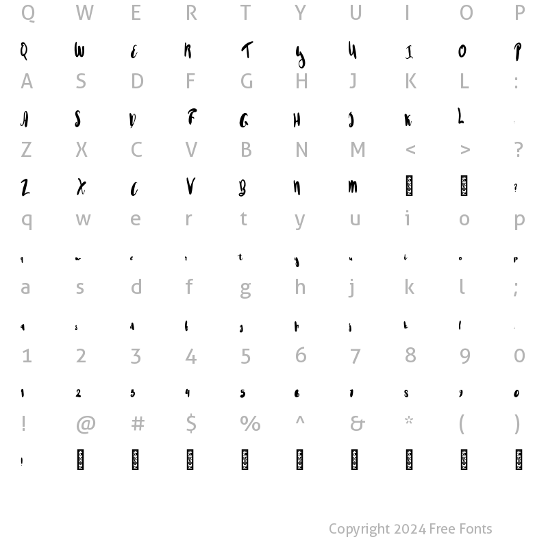 Character Map of Carlshamn Regular