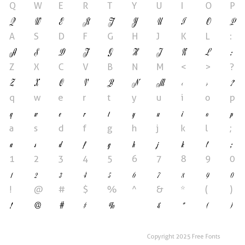 Character Map of CarmenBecker Regular