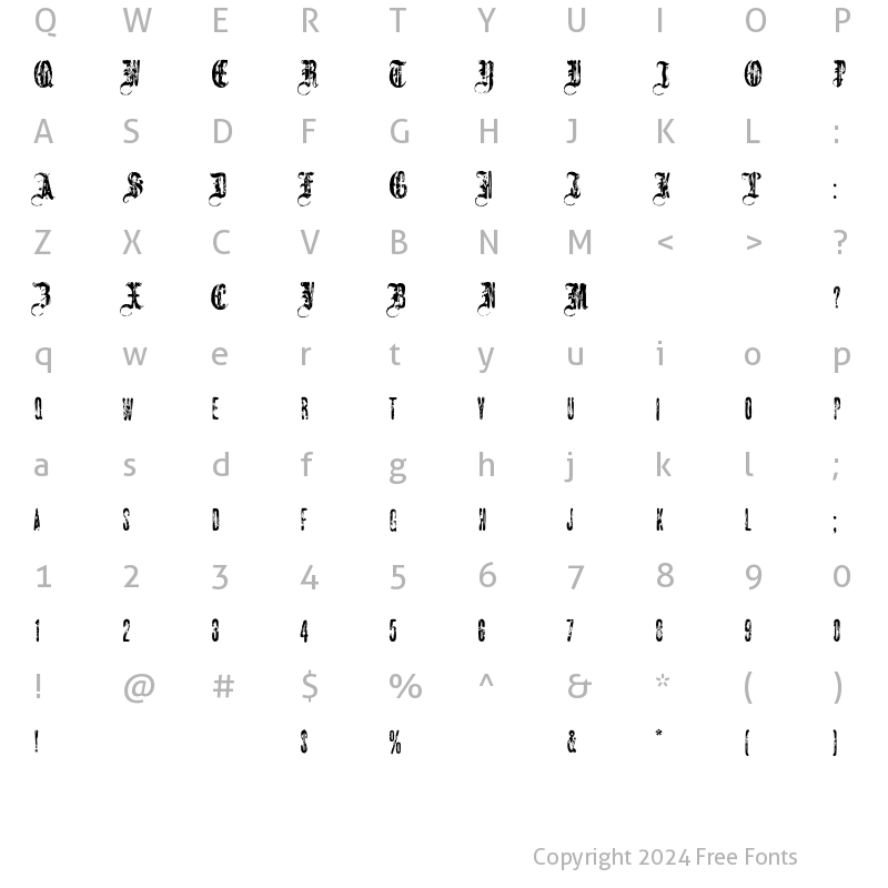 Character Map of CarpediemEF InitialsCaps Regular