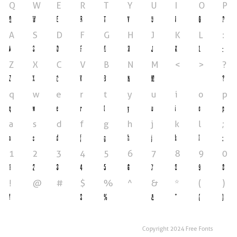 Character Map of CarpediemEF Regular