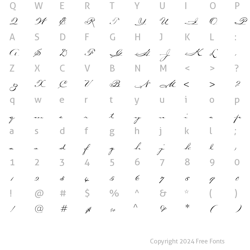 Character Map of Carpella Regular