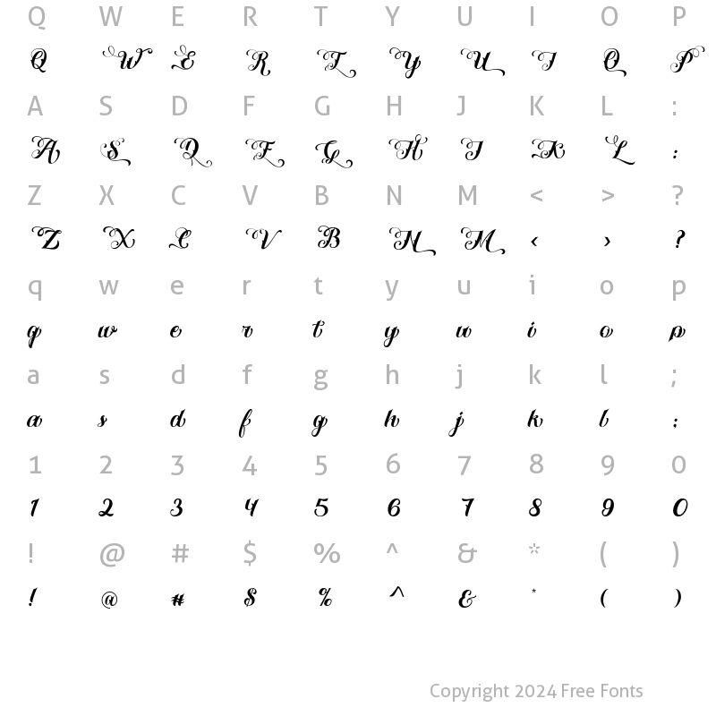 Character Map of Carpellon Regular