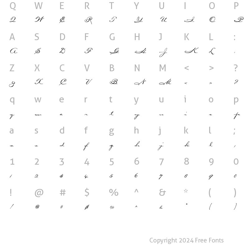 Character Map of CarpenterICG Regular