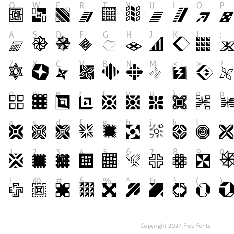 Character Map of CarrDingbats1 Regular