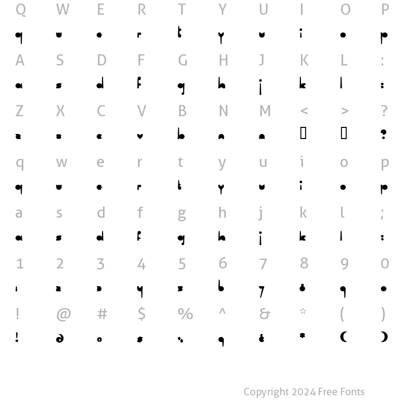 Character Map of Cartel Regular