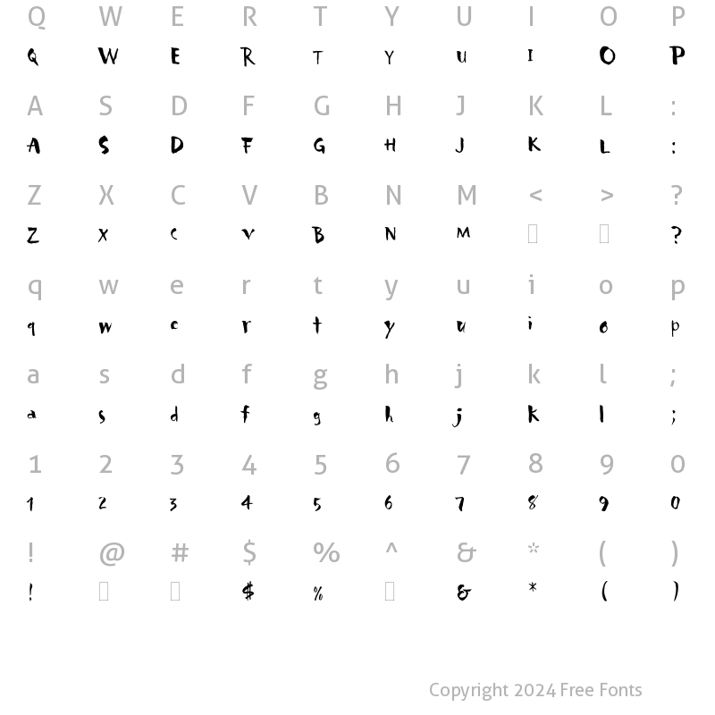 Character Map of CarumbaPlain Regular