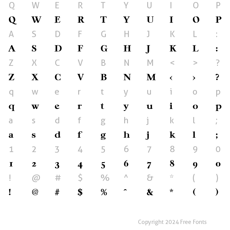 Character Map of Casablanca-Serial-ExtraBold Regular