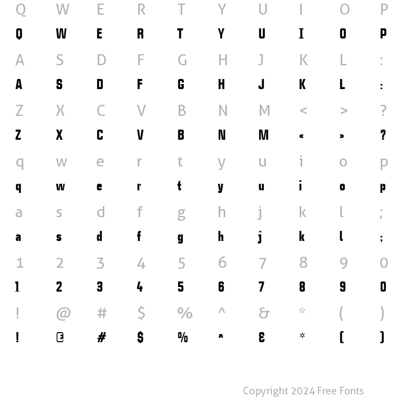 Character Map of CaseStudyNoOne LT Md Bold