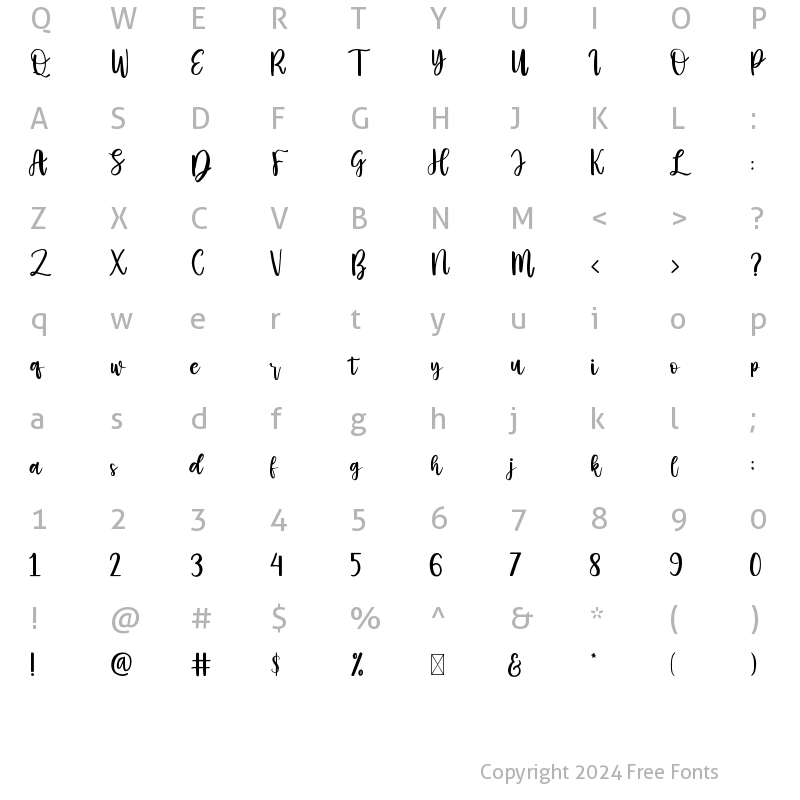 Character Map of Casey Martin Regular