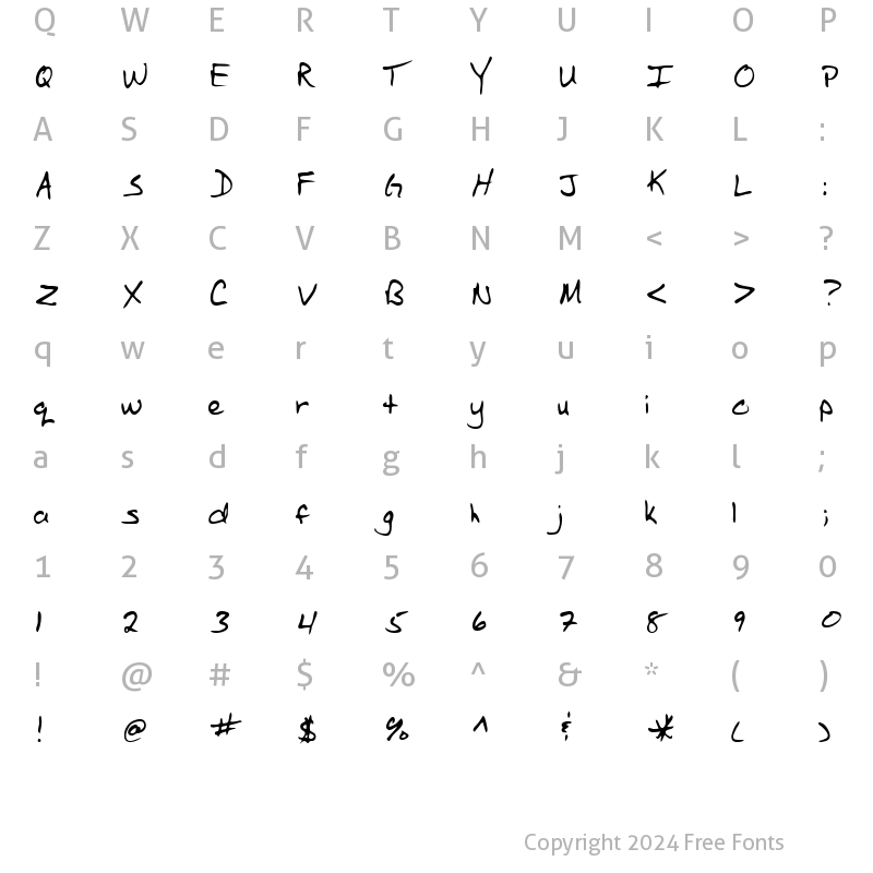 Character Map of Casey Regular