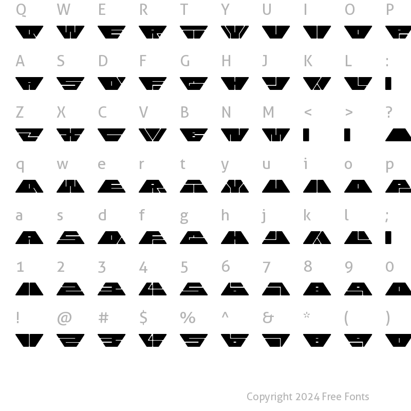 Character Map of cashless Regular