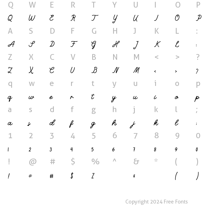 Character Map of Casilly Regular