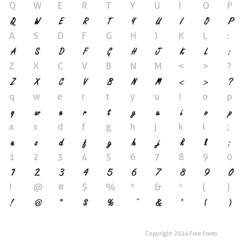 Character Map of Casino Regular