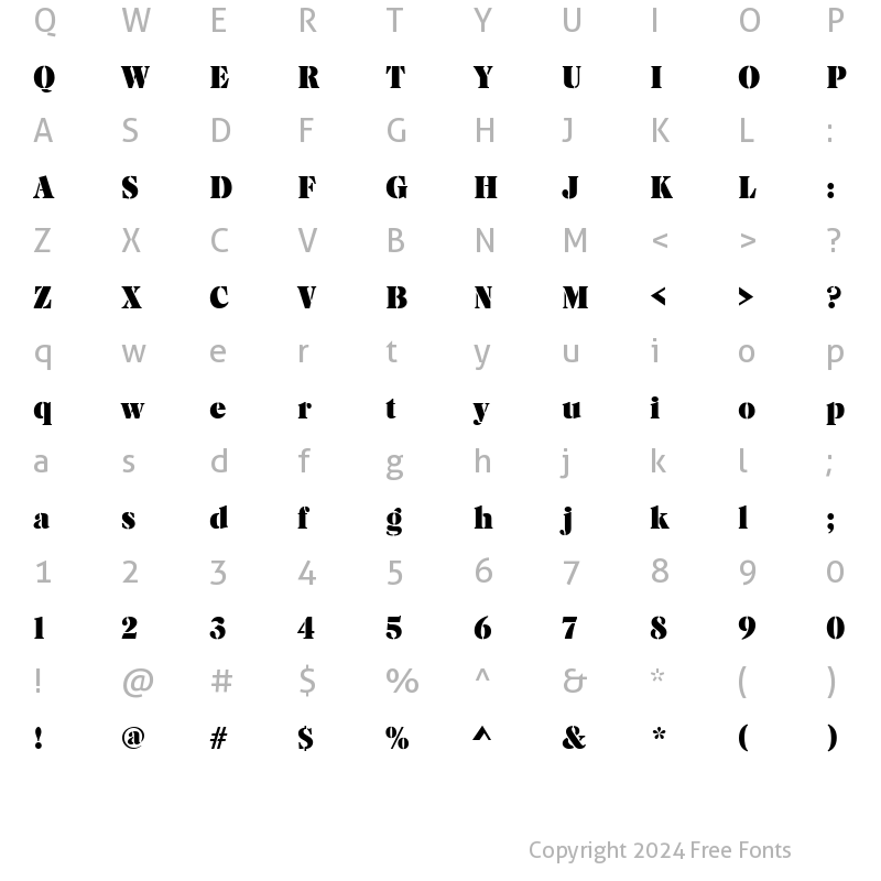 Character Map of CaslonSteD Regular