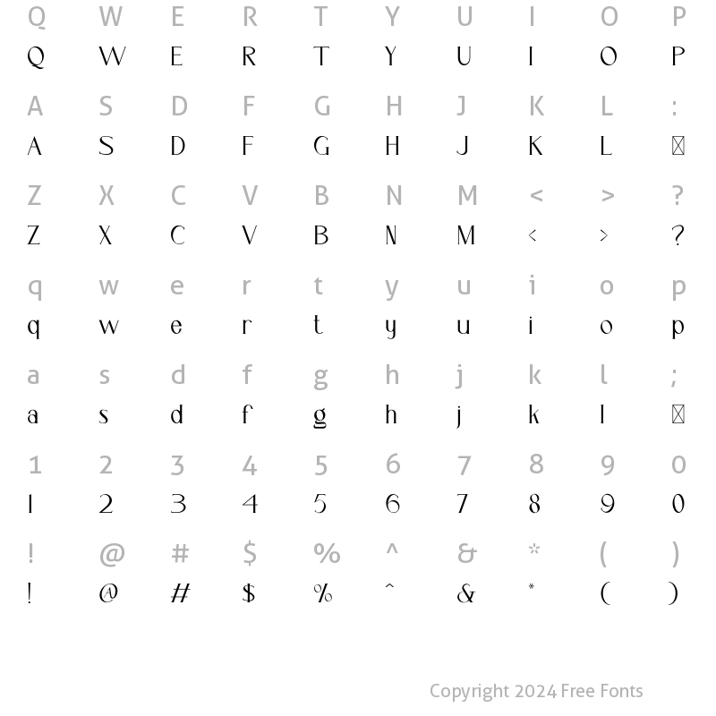 Character Map of Cassiopeia Regular